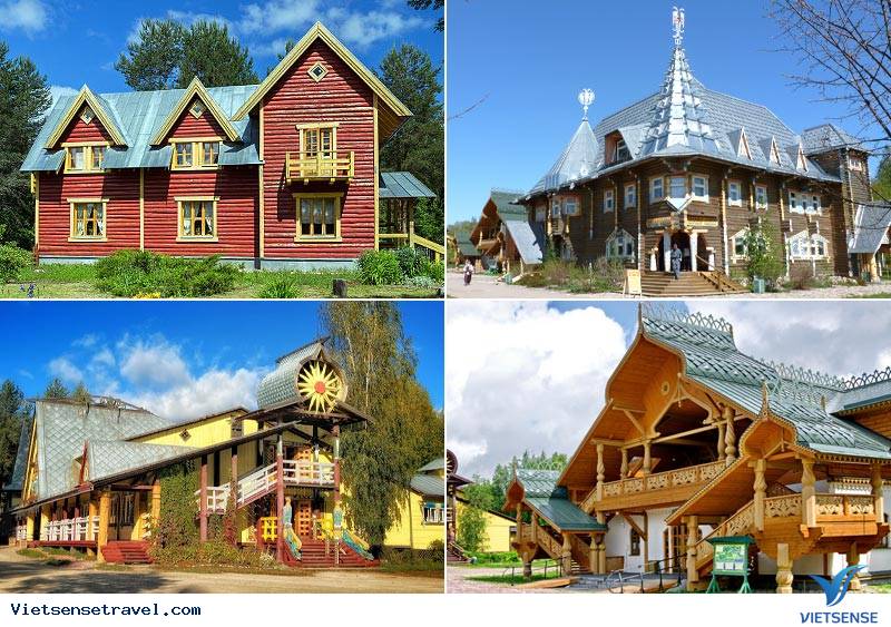 Ngôi nhà kiến trúc gỗ truyền thống của làng Mandrogi