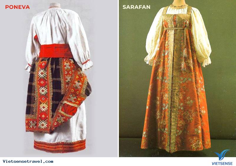 Sarafan, Poneva - trang phục truyền thống của phụ nữ Nga