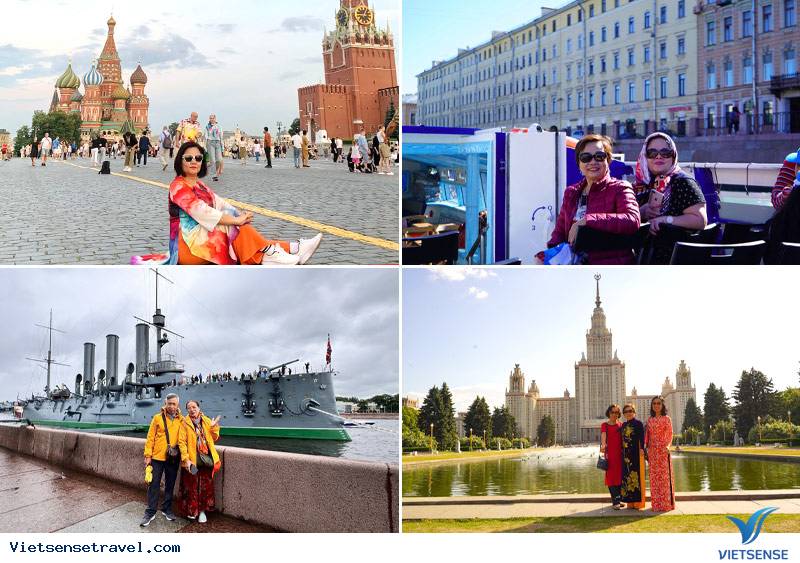 Du khách Việt trong chuyến du lịch Nga