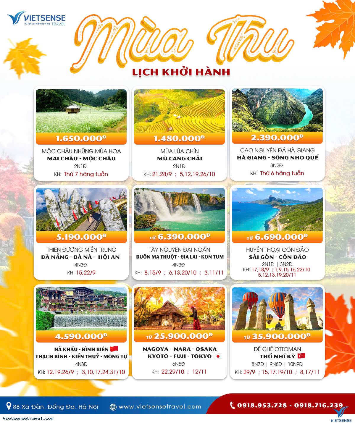 Tour du lịch mùa thu