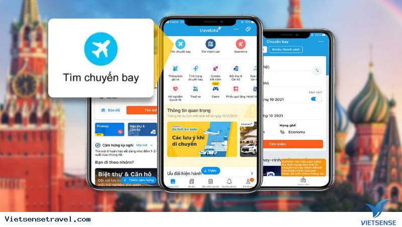 Traveloka ứng dụng đặt vé máy bay đi Nga giá rẻ tại Việt Nam